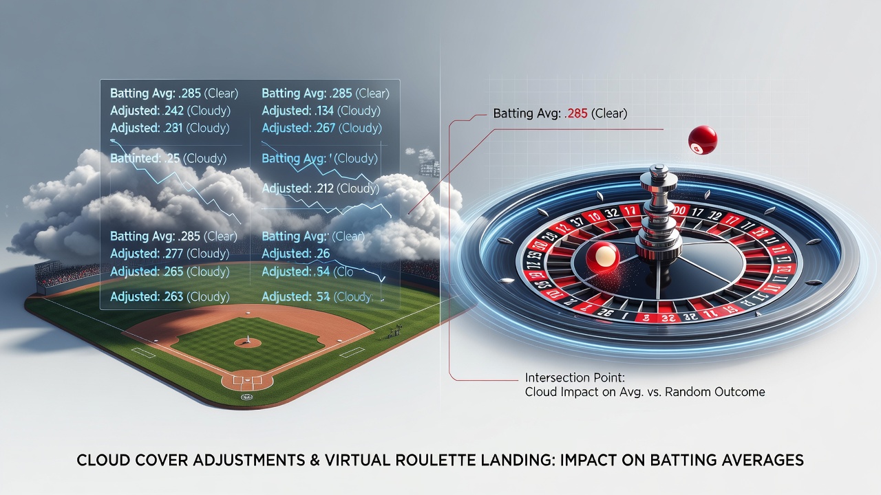Close-up of a mobile screen displaying synchronized baseball cloud data and roulette probability zones