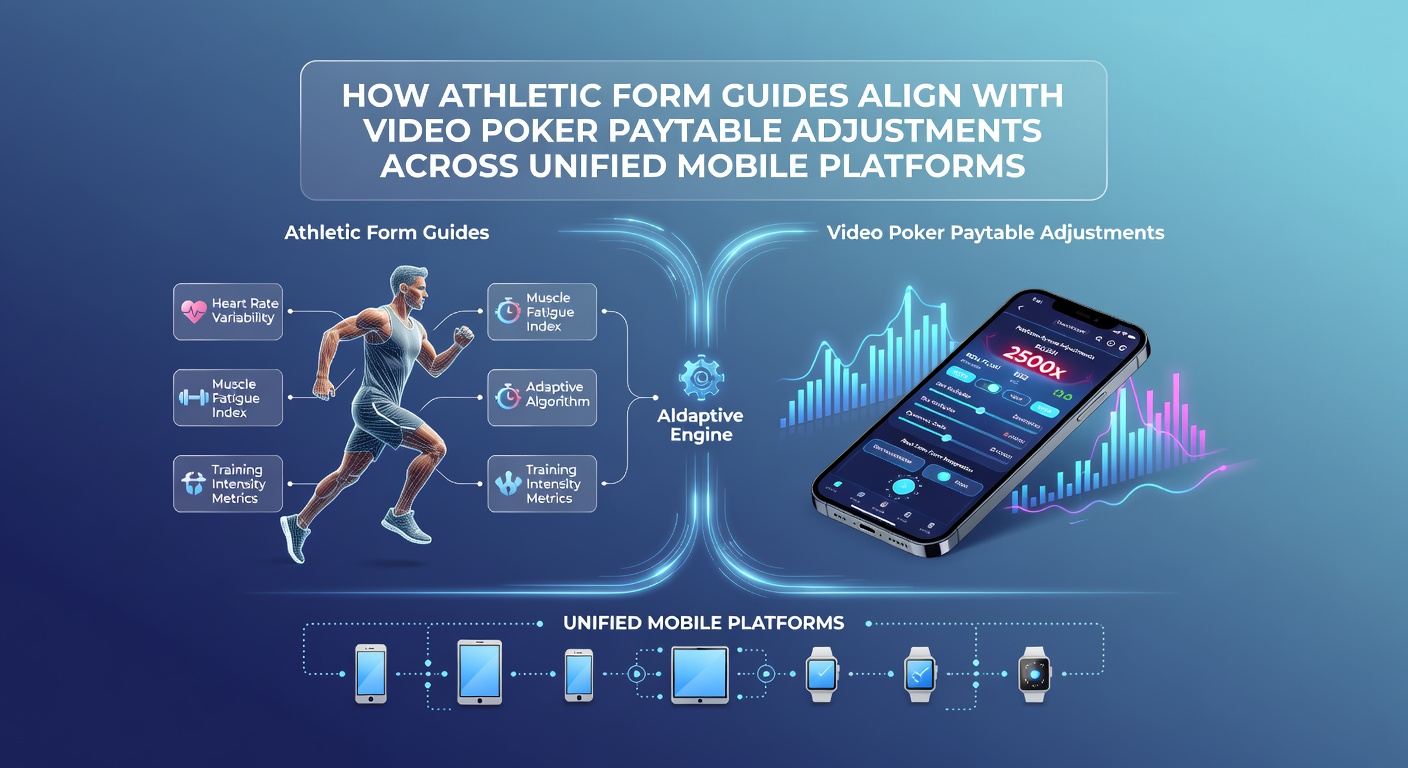 Mobile screen displaying synchronized athletic statistics and adjusted video poker paytables