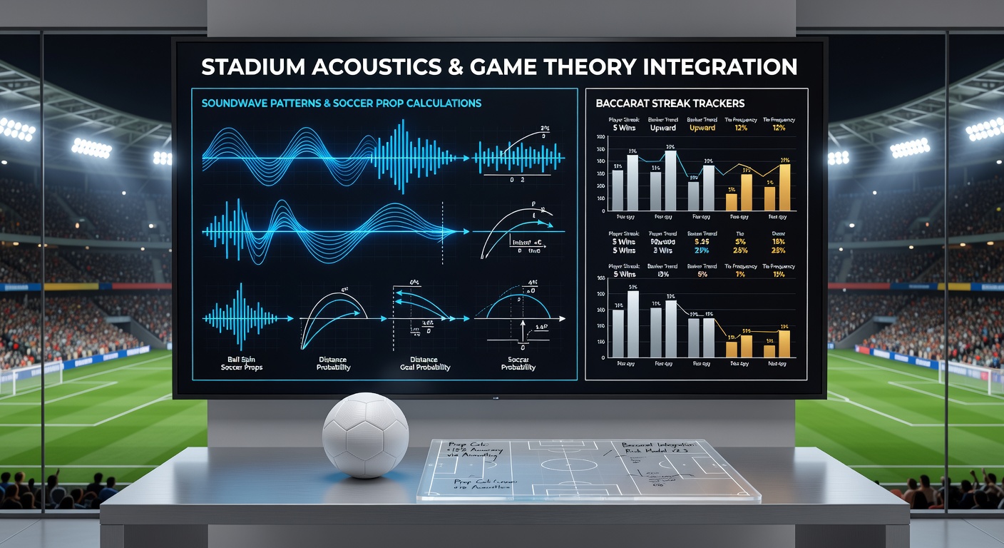 Close-up view of smartphone dashboard showing synchronized soccer prop metrics derived from soundwaves next to live baccarat streak statistics