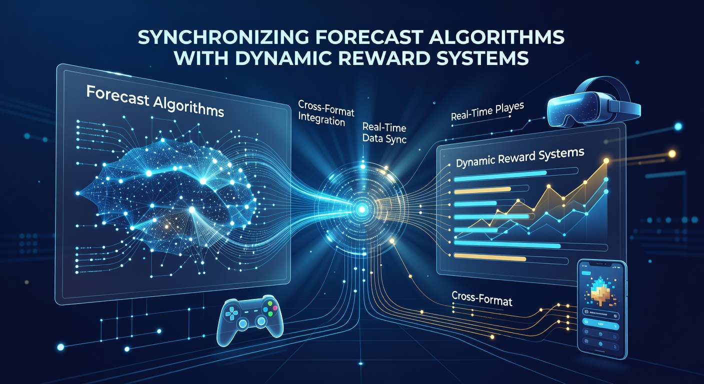 Illustration of forecast algorithms syncing with dynamic reward systems in digital gaming interfaces